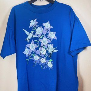 VTG 90's Single Stitch Made In USA Women’s Shirt Hummingbird 2X XX-Large